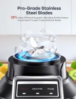 Ganiza Professional Smoothie Blender, Blenders for Smoothies with 1800 Peak Watts & 8 Auto Programs for Frozen Fruits & Ice, 64-oz Large Blender for Shakes and Smoothies (Black) - Image 5