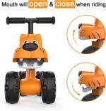 YGJT Baby Balance Bike for 1 Year Old Boy and Girl, Indoor Outdoor Non-Pedal Baby Walker Toys for 10-36 Months Toddlers, Silent Wheels, 1st Birthday Gift, Kids First Bike Tiger - Image 5