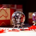 HDCRYSTALGIFTS 3D Engrving Crystal Lotus Flower Figurine 60mm Flower Crystal Ball with Stand Glass Decorative Ball Sphere for Home Decor Gift - Image 4
