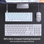 DIERYA T68SE 60% Gaming Mechanical Keyboard,Ultra Compact Mini 68 Key with Red Switches Wired Keyboard,Anti-Ghosting Keys, for Windows Laptops and PC Gamers,White - Image 3