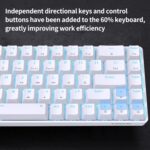 DIERYA T68SE 60% Gaming Mechanical Keyboard,Ultra Compact Mini 68 Key with Red Switches Wired Keyboard,Anti-Ghosting Keys, for Windows Laptops and PC Gamers,White - Image 5