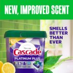 Cascade Platinum Plus Dishwasher Pods, Dishwasher Detergent, Dish Detergent Soap, Lemon, 57 Count - Image 8