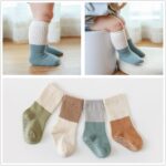 Baby Girls Boys Socks infant Cotton Crew Socks for newborn Non Slip/Anti Skid Toddler Knee-high Socks set - Image 3