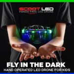 Force1 Scoot LED Hand Operated Drone for Kids or Adults - Hands Free Motion Sensor Mini Drones, Easy Indoor Flying Orb Ball Small UFO Toy for Boys and Girls (Green/Blue) - Image 3