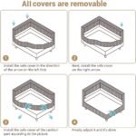 104.3'' Cloud Couch, 4 Deep Seat Convertible Modular Sectional Sofa, Plush Corduroy & Memory Foam Couches with 6 Soft Pillows for Living Room, Apartment (Grey, 104.3'') - Image 8