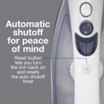 Proctor Silex Iron & Vertical Steamer for Clothes with Nonstick Soleplate, 1200 Watts, Adjustable Spray and Blast Steam Settings, Auto Shutoff, White (17150Y) - Image 5