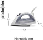 Proctor Silex Iron & Vertical Steamer for Clothes with Nonstick Soleplate, 1200 Watts, Adjustable Spray and Blast Steam Settings, Auto Shutoff, White (17150Y) - Image 9
