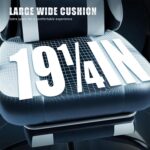 Gaming Chair for Adults and Teens, Ergonomic Leather Video Game Chairs with Footrest, Wide Seat, Reclining Back, Neck & Lumbar Support, Adjustable Swivel Computer Desk Chair, Black/White - Image 6