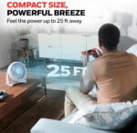 Honeywell HT-904 TurboForce Tabletop Air Circulator Fan, Small, White – Quiet Personal Fan for Home or Office, 3 Speeds and 90 Degree Pivoting Head - Image 4