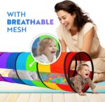 Extra-Large Play Tunnel for Toddlers 1-3 Years – Pop-Up Baby Crawl Tube, Sensory Activity, Indoor & Outdoor Kids Toy, Collapsible for Easy Storage - Image 4