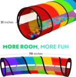 Extra-Large Play Tunnel for Toddlers 1-3 Years – Pop-Up Baby Crawl Tube, Sensory Activity, Indoor & Outdoor Kids Toy, Collapsible for Easy Storage - Image 6