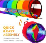 Extra-Large Play Tunnel for Toddlers 1-3 Years – Pop-Up Baby Crawl Tube, Sensory Activity, Indoor & Outdoor Kids Toy, Collapsible for Easy Storage - Image 7