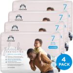 Amazon Brand - Mama Bear Plush Protection Diapers - Size 7, One Month Supply, Hypoallergenic Premium Disposable Baby Diapers, 92 Count (Pack of 4), White and Cloud Dreams - Image 9
