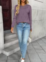 LILLUSORY Womens Sweaters Fall Fashion 2025 Lightweight Long Sleeve Knit Pullover Casual Trendy Tops Winter Clothes - Image 7