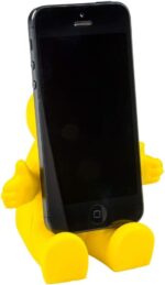 4" Fun Colorful Squeezable Smile Face Guy Phone Holders (3 Pack) Stress Relief Desk Accessories, Flexible Silicone Stand for Smartphones & Tablets, Fun Gifts for Home or Office - Image 3