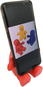 4" Fun Colorful Squeezable Smile Face Guy Phone Holders (3 Pack) Stress Relief Desk Accessories, Flexible Silicone Stand for Smartphones & Tablets, Fun Gifts for Home or Office - Image 7