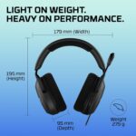 HyperX Cloud Stinger 2 Core – PC Gaming Headset, Lightweight Over-Ear Headset with mic, Swivel-to-Mute mic Function, DTS Headphone:X Spatial Audio, 40mm Drivers,Black - Image 4