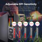 Redragon M801 Wireless Gaming Mouse, RGB Gaming Mouse with MMO 9 Programmable Macro Editing Buttons, UP 16000 Adjustable DPI, Rapid Fire Button for Game, Windows,PC - Wireless, Black - Image 7