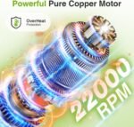 KOIOS Blender for Smoothies,Personal Blender for Shakes and Smoothies with 3 * 22oz To-Go Cups,22000 RPM Smoothie Maker,Detachable 6-leaf Blade Portable Blenders for kitchen,Black - Image 6