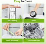 KOIOS Blender for Smoothies,Personal Blender for Shakes and Smoothies with 3 * 22oz To-Go Cups,22000 RPM Smoothie Maker,Detachable 6-leaf Blade Portable Blenders for kitchen,Black - Image 8