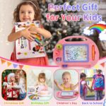 Toddler Toys,Toys for 1-2 Year Old Girls,Magnetic Drawing Doodle Board for Kids Toy,Educational Learning Baby Toy for 18 Months 1 2 3 Year Old Girl Boy Birthday Easter Gifts,Arts and Crafts - Image 4