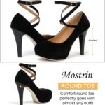 Mostrin Fashion Vintage Womens Small Bowtie Platform Pumps Ladies Sexy High Heeled Shoes - Image 4