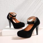 Mostrin Fashion Vintage Womens Small Bowtie Platform Pumps Ladies Sexy High Heeled Shoes - Image 9