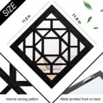 2 PCS Square Wall Mirror,Rustic Farmhouse Wall Mirrors,12 inch Small Mirror Art (style1 Black) - Image 4