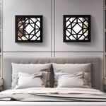 2 PCS Square Wall Mirror,Rustic Farmhouse Wall Mirrors,12 inch Small Mirror Art (style1 Black) - Image 5