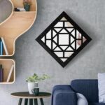 2 PCS Square Wall Mirror,Rustic Farmhouse Wall Mirrors,12 inch Small Mirror Art (style1 Black) - Image 6