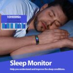 Portzon Fitness Tracker with Heart Rate Sleep Health Monitor for Men and Women, Waterproof Activity Step Tracker - Image 5