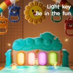 Baby Gyms Play Mats, Play Piano Gym Mat, Activity Mat for Tummy Time with 5 Infant Learning Sensory, Music and Lights for Newborns and Toddlers (Dark Blue) - Image 5