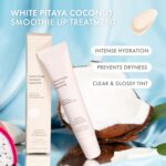 ESW Beauty White Pitaya Coconut Lip Treatment - Clear & Glossy with Shea Butter, Hyaluronic Acid, White Pitaya & Coconut for Intense Moisture & Dryness Prevention - Image 4