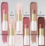 6 Colors Cream Contour Sticks Set, Shades with Highlighter, Bronzer and Blush, Double Ended Contour Sticks for Cheeks,Long Lasting, Waterproof and Matte Finish Makeup Kit (SET B) - Image 3