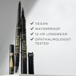 tarte sex kitten liner – Black Full Size Eyeliner Pen with Mineral Pigments for Bold, Nourished Lashes, Waterproof, All-Day Wear, Easy to Apply, Vegan & Cruelty Free - Image 8
