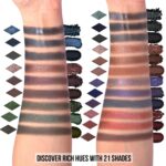 Black Smokey Eyeshadow Makeup Palette, Dark Smoky Eye Shadow Palettes for Halloween Goth Make up Glitter Shimmer Matte Pallets, Midnight Masquerade 21 Colors Brown Neutral Naked, Talc Free - Image 3