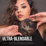 Black Smokey Eyeshadow Makeup Palette, Dark Smoky Eye Shadow Palettes for Halloween Goth Make up Glitter Shimmer Matte Pallets, Midnight Masquerade 21 Colors Brown Neutral Naked, Talc Free - Image 4