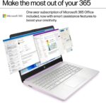 HP 14 Ultrabook, Intel CPU, 32GB RAM, 1.6TB Storage (128GB OnBoard w/ 512GB Portable Drive + 1TB OneDrive), Up to 12 hrs Battery Life, Windows 11 Pro, Honey Lavender, w/WOWPC 3-in-1 Bundle - Image 8