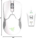 Razer Viper Ultimate Lightweight Wireless Gaming Mouse & RGB Charging Dock: Hyperspeed Wireless Technology - 20K DPI Optical Sensor - 74g Lightweight - 70 Hr Battery - Mercury White - Image 8
