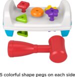 Fisher-Price Toddler Toy Tap & Turn Bench Pretend Tools 2-Sided Construction Set for Ages 1+ Years - Image 6