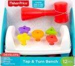 Fisher-Price Toddler Toy Tap & Turn Bench Pretend Tools 2-Sided Construction Set for Ages 1+ Years - Image 7