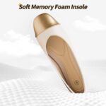 Eydram Ballet Flats Shoes for Women PU Leather Dress Shoes Square Toe Black White Flats for Women Dressy Comfortable for Walking Office Party - Image 5