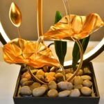 TiCin USB Powered Tabletop Fountain with Natural Rocks and LED Ring Lights, Tabletop Humidifier, Humidifier for Bedroom, Home and Office Decor - Image 5