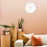 Foxtop Modern Wall Clock 12 Inch Non-Ticking Silent Battery Operated Round Quartz Rose Gold Wall Clock for Office Bedroom Living Room Kitchen Home School Decor - Image 9