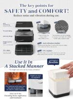 Bed Risers Furniture Risers Heavy-Duty Rectangular Adjustable Block Lift to 3 inches and 4.3 inches Desk, Sofa, Chair Legs, Refrigerator, Washing Machine Support up to 4000 pounds - Image 5