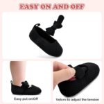BACSAC Baby Girls Mary Jane Flats with Bow Soft Sole Non-Slip Crib Shoes Infant Toddler First Walkers Princess Dress Shoes - Image 4