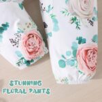 GDTOGRT Baby Girl Clothes Newborn Infant Outfits Ruffle Romper+ Floral Pants + Cute Headband Sets for Girls - Image 5