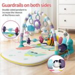 Baby Gym With Kick and Play Piano, Activity Mat for Tummy Time With 5 Infant Learning Sensory, Music and Lights for Newborn Boy or Girl (Green) - Image 5