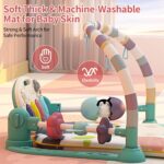 Baby Gym With Kick and Play Piano, Activity Mat for Tummy Time With 5 Infant Learning Sensory, Music and Lights for Newborn Boy or Girl (Green) - Image 6