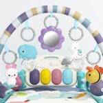 Baby Gym With Kick and Play Piano, Activity Mat for Tummy Time With 5 Infant Learning Sensory, Music and Lights for Newborn Boy or Girl (Green) - Image 7